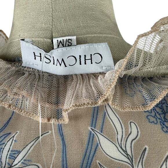 CHICWISH We Know It All Gradient Pleated Mesh Tulle Dress Women's Size Small NWT - Picture 4 of 10